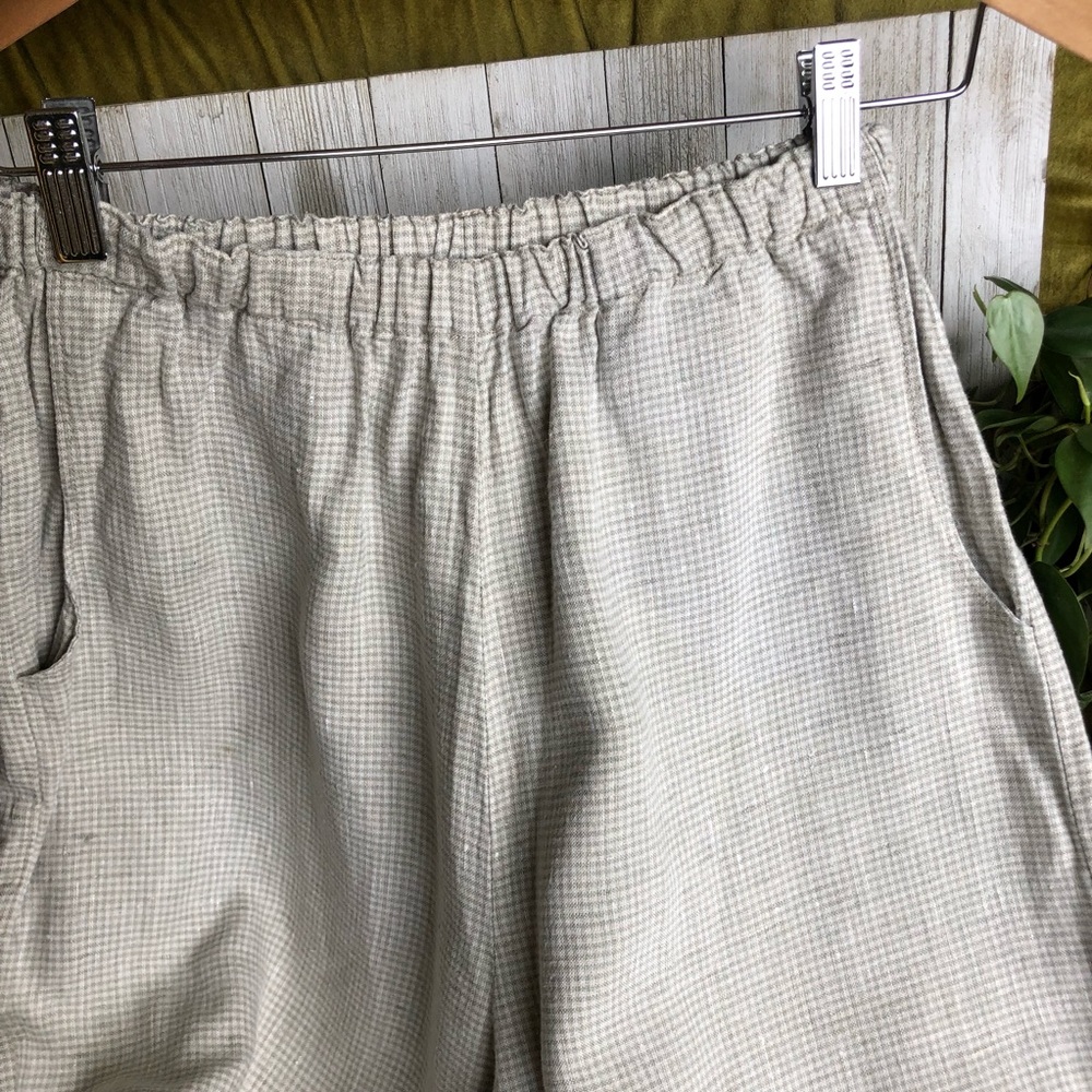 flax • Seafoam & Flaxen Linen Lounge Pants - Picture 4 of 6